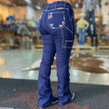 Calça Tex Team Carpinteira Amaciada Bordada Rosa