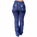 Calça Tex Team Carpinteira Amaciada Bordada Rosa