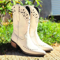 Bota Feminina Bico Fino Vimar Marfim