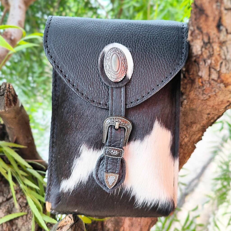 Bolsa De Couro Goyazes Pit Stop Preto
