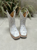 CAPOTA FLORÊNCIA COURO BRANCO COM STRASS