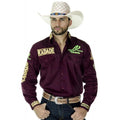 Camisa Country Masculina Radade Bordo Green