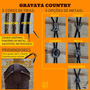 GRAVATA COUNTRY - CORDÃO PRETO PINGENTE CHAPÉU
