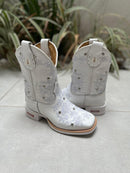 CAPOTA FLORÊNCIA COURO BRANCO COM STRASS