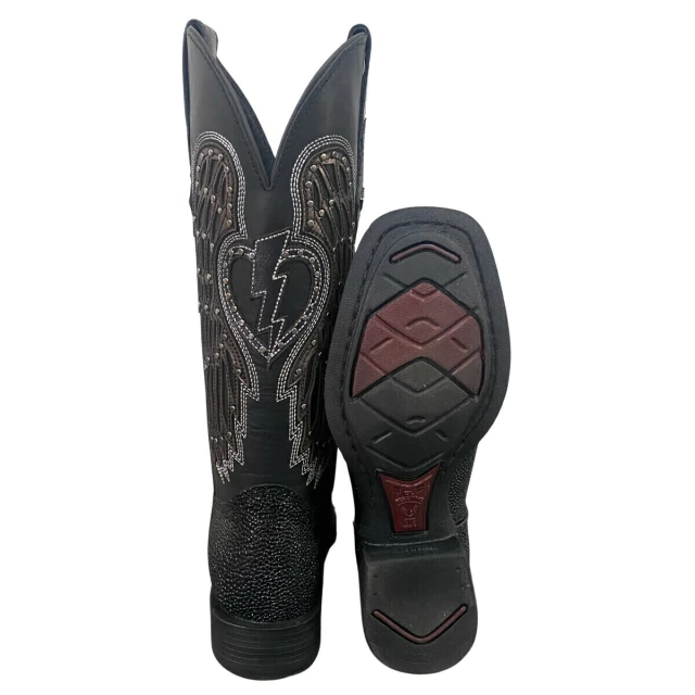 Bota Texana Vimar Brilho Estilo Arraia Preto - Imagem 5