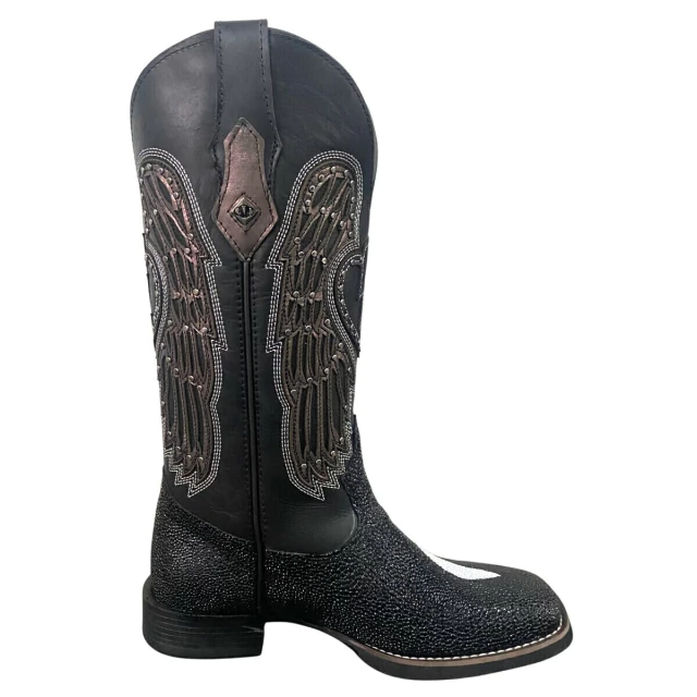 Bota Texana Vimar Brilho Estilo Arraia Preto - Imagem 3