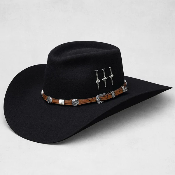 Chapeu 3 Cravos Americano Preto