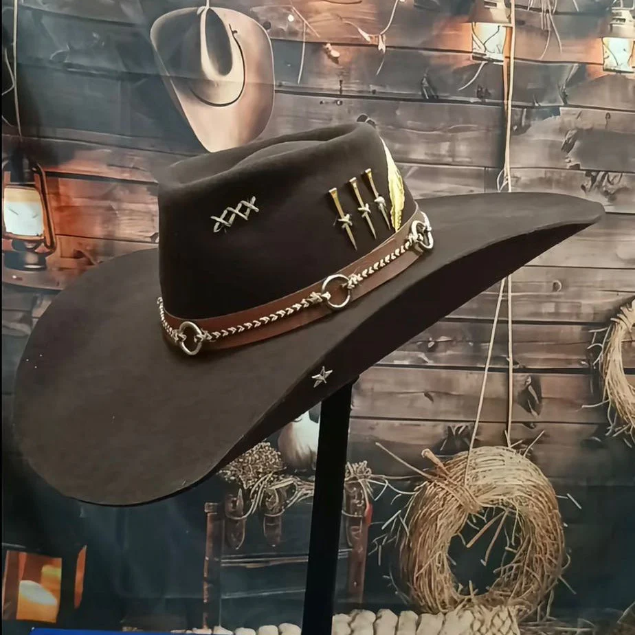 Chapeu 3 Cravos Americano Marrom - Imagem 2