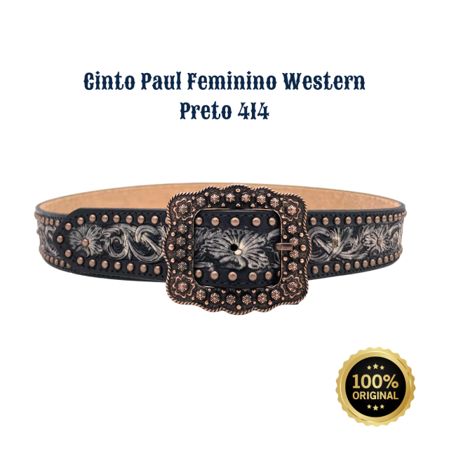 Cinto Feminino Paul Western Preto - Imagem 3