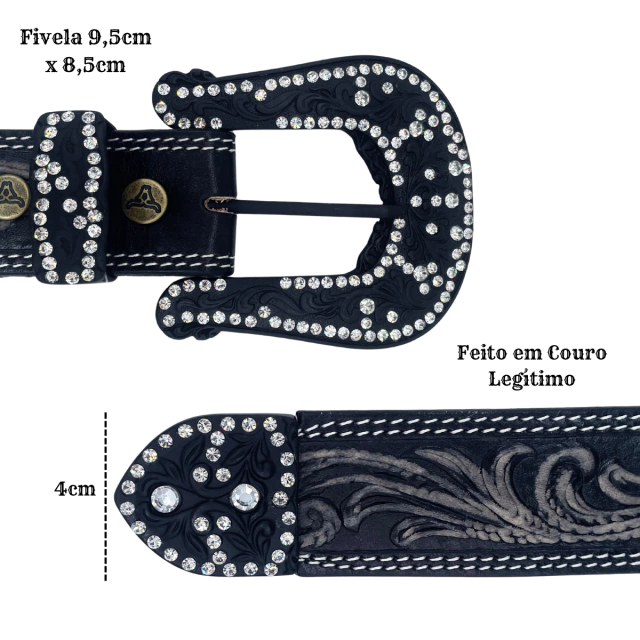 Cinto Feminino Paul Western Fivela Brilho - Imagem 5