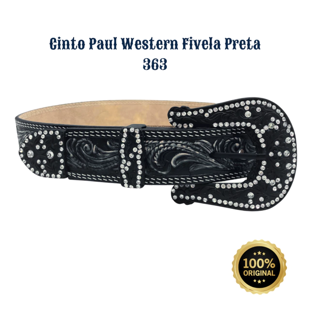 Cinto Feminino Paul Western Fivela Brilho - Imagem 3