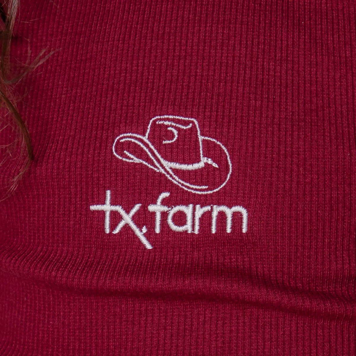 REGATA CANELADA MINI FEMININA TEXAS FARM - JOY - VERMELHO VINHO - Imagem 3