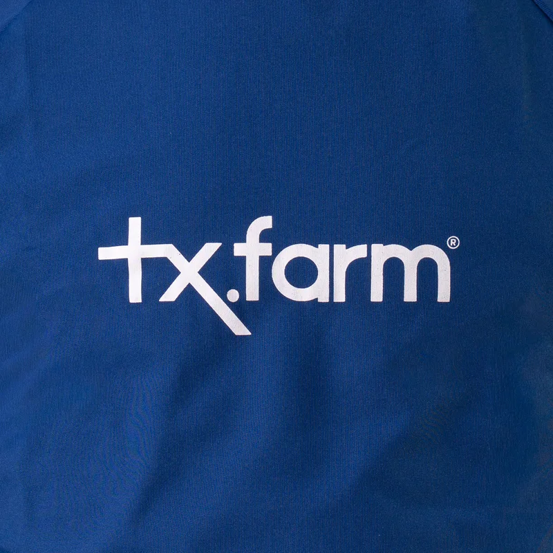 CAMISETA TÉRMICA JUVENIL UNISSEX UV50+ TEXAS FARM - AZUL INDIGO/ BRANCO - Imagem 3