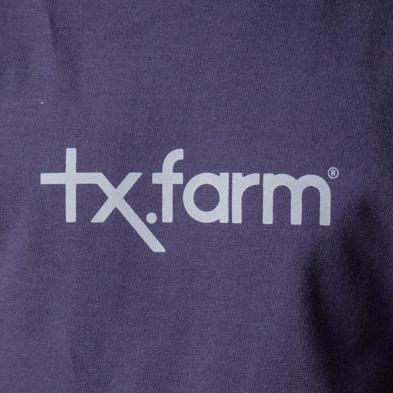 CAMISETA JUVENIL MASCULINA TEXAS FARM - AZUL INDIGO/ CINZA - Imagem 3