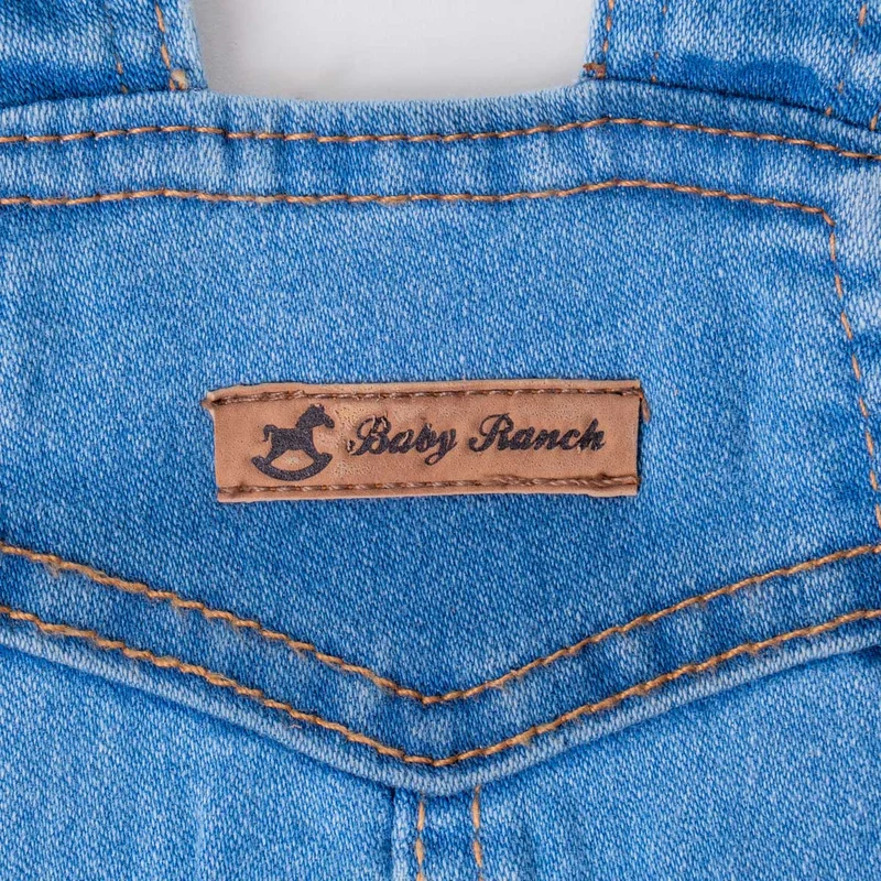 JARDINEIRA JEANS CURTA BABY UNISSEX BABY RANCH - Imagem 3