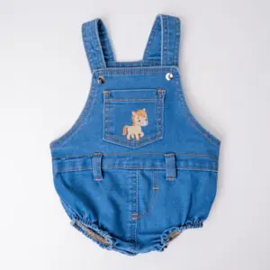 JARDINEIRA JEANS CURTA BABY UNISSEX BABY RANCH