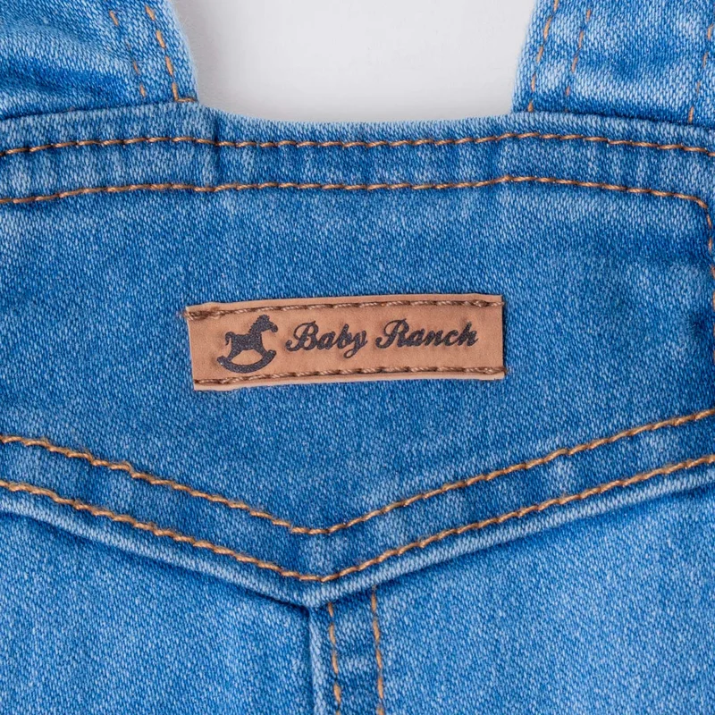 JARDINEIRA JEANS CURTA BABY UNISSEX BABY RANCH - Imagem 3