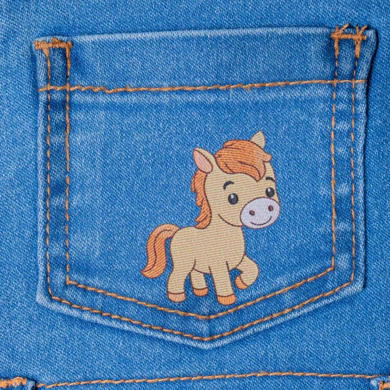 JARDINEIRA JEANS CURTA BABY UNISSEX BABY RANCH - Imagem 4