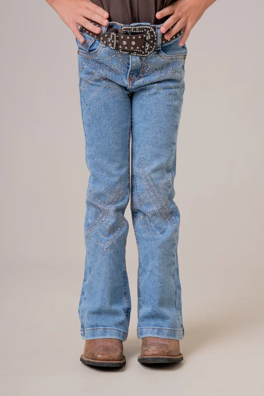 CALCA JEANS FEMININA INFANTIL TEXAS FARM - AWAY