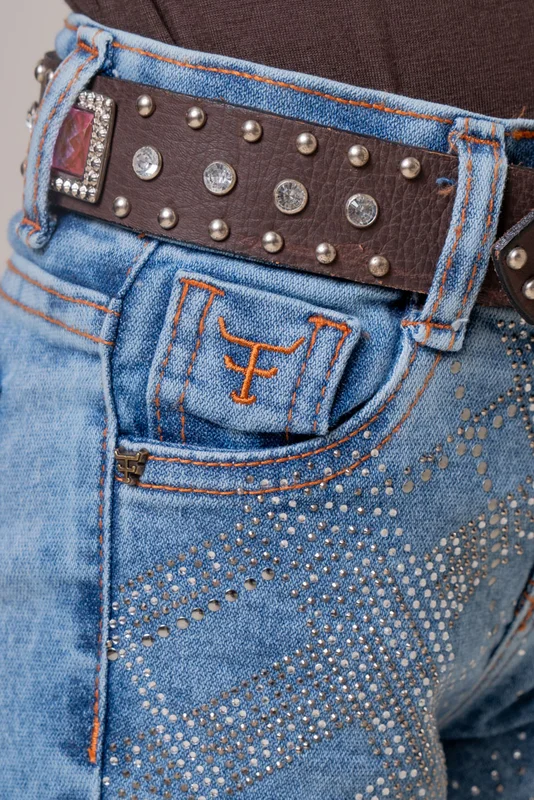CALCA JEANS FEMININA INFANTIL TEXAS FARM - AWAY - Imagem 5