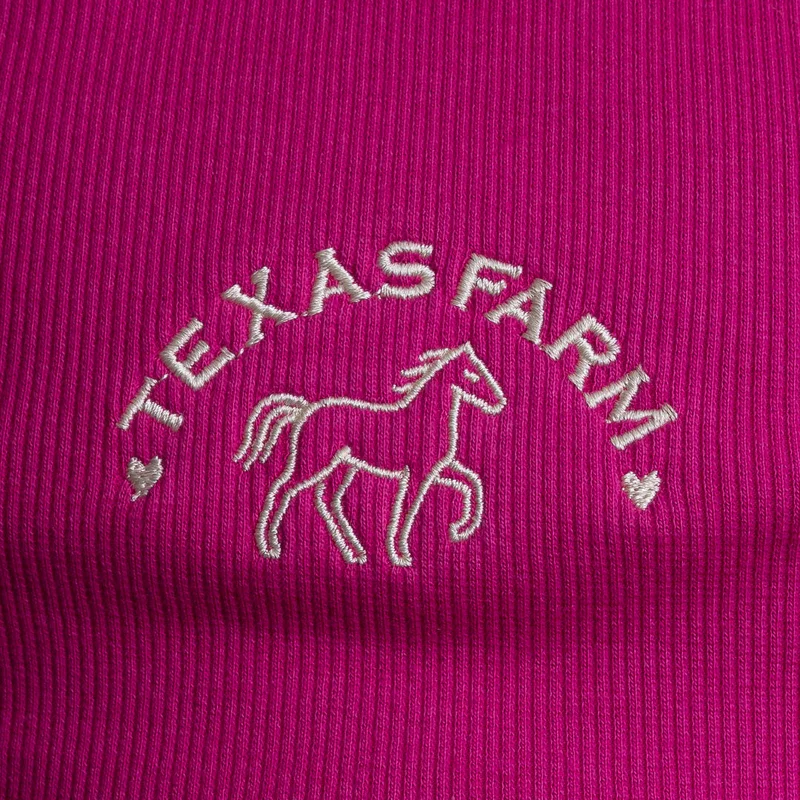 REGATA CANELADA TEEN FEMININA TEXAS FARM - ROSA VIOLETA - Imagem 3